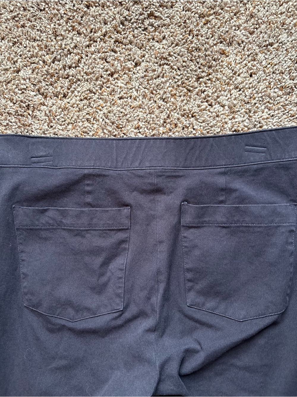SPANX Navy Pull On Stretch Career Pants Size Large - Picture 4 of 5